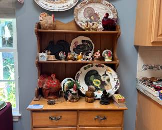 Turkey platter collection and great small hutch