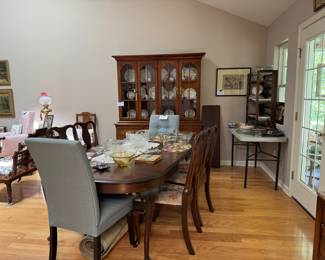 Dining room area with hutch