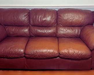 Brown leather couch Edited