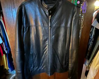 Banana Republic leather coat