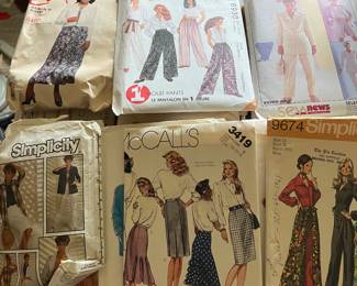 Vintage sewing patterns, like new $3.00 each