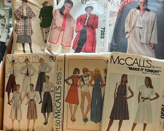 Vintage sewing patterns, like new... $3.00 each