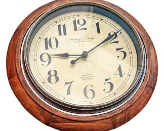 Sterling Noble Rustic Wood Clock