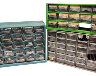 Hardware Organizers Full Of Assorted Items