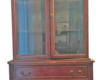 Antique Wood China Display Cabinet