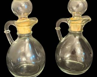 Glass Cruets With Stoppers