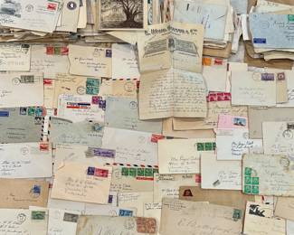 Assortment of letters and envelopes from the 1880’s through the 1940’s. 