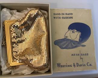 Vintage Whiting & Davis Co. Mesh bag, not used has original box. A real Gem! $125