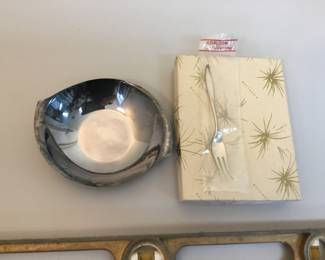 Sterling fork/silverplate bowl $45
