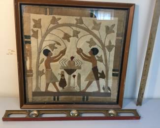 Framed art, textile not paint $75