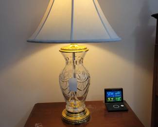 One of two Waterford lamps 