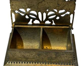 Vintage Brass Stamp Box