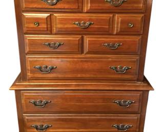 Vintage Cherry Finish 8Drawer Dresser