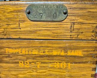 W.P.A. oak file box