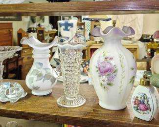 Fenton vases and pitchers