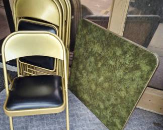 Folding tables and chairs