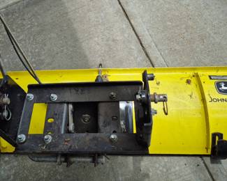 Much outdoor miscellaneous. John Deere snow blade