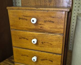 Primitive wall spice box