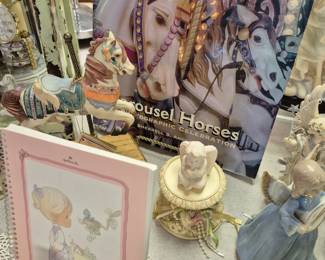 Much vintage children's decor and collectibles