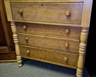 Antique Scottish Pine Empire style chest of drawers