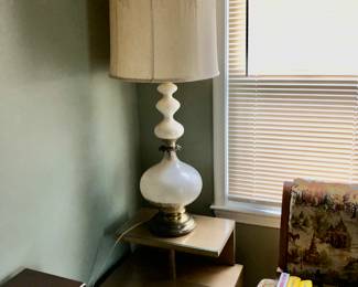 MCM end table $40 - Lamp $20