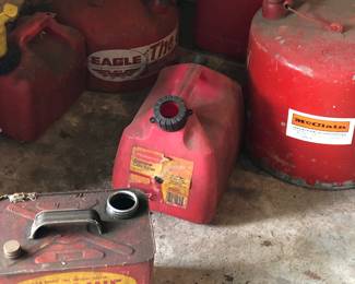 Metal gas cans $5 each - Plastic $1 each
