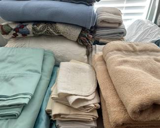 towels and bed linens
