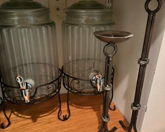 beverage servers/candle holders