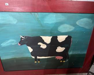 FOLK ART COW