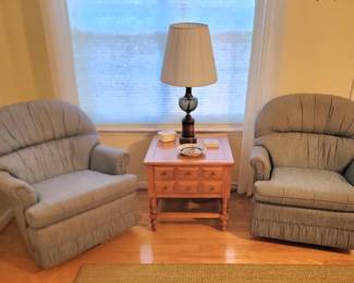 Pr. of Swivel Rocking Arm Chairs