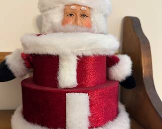 Santa Claus plush cookie jar