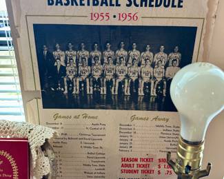 Belmont College 1955–1956 basketball schedule poster