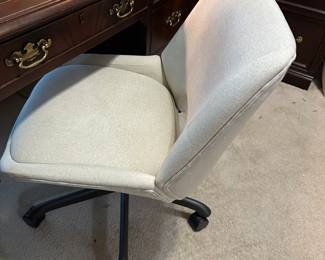 Grey fabric swivel office chair