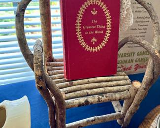Vintage red diary with gold emblem