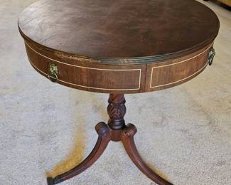Drum Table with drawer