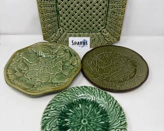 27 4CeramicGreenPlates