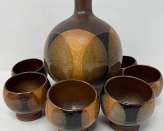 125 MCMPotteryDecanterand6Cups