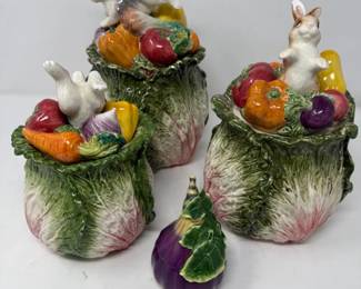 214 FitzFloydEnglishGardenCanistersSetFigTrinketBox