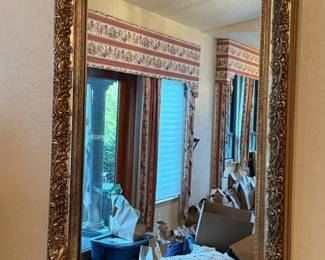 126 OrnateGoldWallMirror