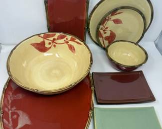 50 ClayArtZanzibarPlaceSettingsfor6ServingPieces23pc