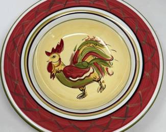 105 RoosterSaladBowlSetPlatesMiniQuiches