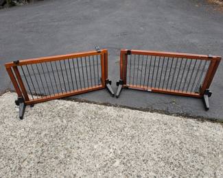 177 2FreestandingExtraWideWoodenPetGates