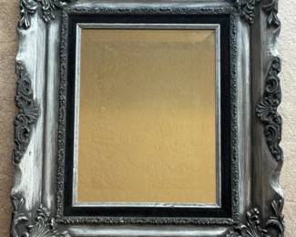 245 StunningBlackandSilverFramedMirrorMadeinMexico