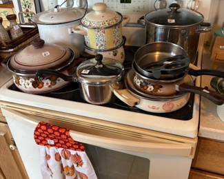 . . . great Farberware on glass top stove -- stove for sale