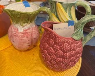 Raspberry, Banana, Turnip pitchers