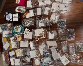 Sterling silver earrings, necklaces, costume jewelry, bracelets, vintage jewelry