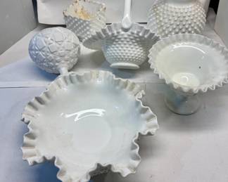 Vintage Fenton and Westmoreland - Make sure you go to our HiBid page to see all the items and more pictures.