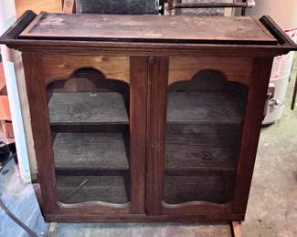 Vintage hutch top, goes with bottom (previous picture) - Make sure you go to our HiBid page to see all the items and more pictures.