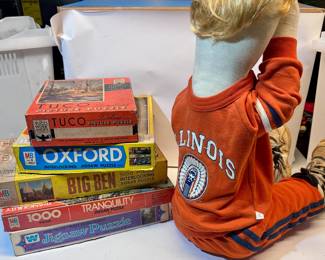 Vintage puzzles and doll - Make sure you go to our HiBid page to see all the items and more pictures.