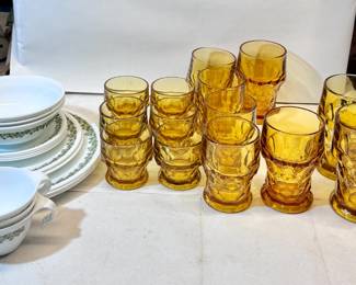 Vintage Correlle and MCM drinkware - Make sure you go to our HiBid page to see all the items and more pictures.
